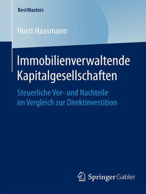cover image of Immobilienverwaltende Kapitalgesellschaften